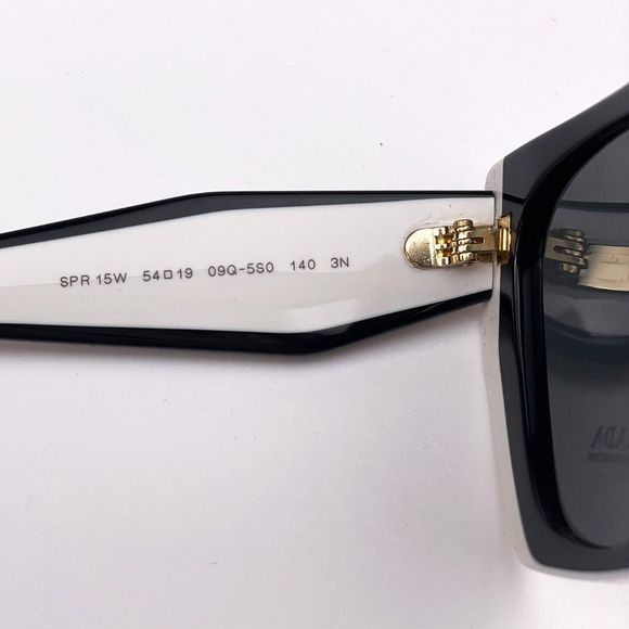 Prada PR15WS 09Q5S0 Sunglasses Black White Gray Cat Eye Women main image 11